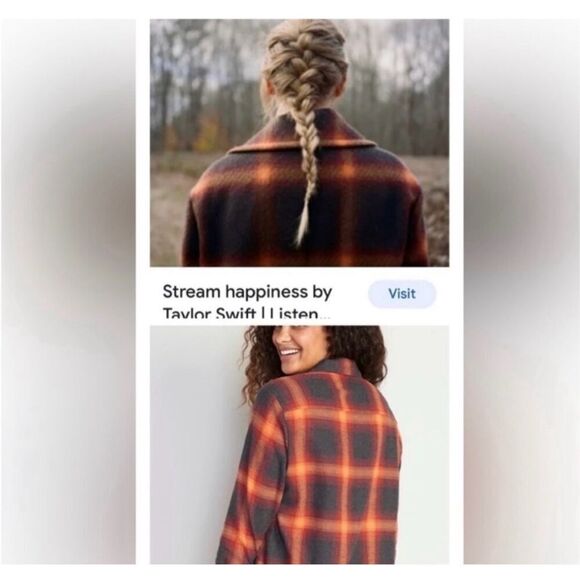 Evermore Taylor Swift Flannel Shirt Old Navy button down women’s size small - Picture 3 of 6
